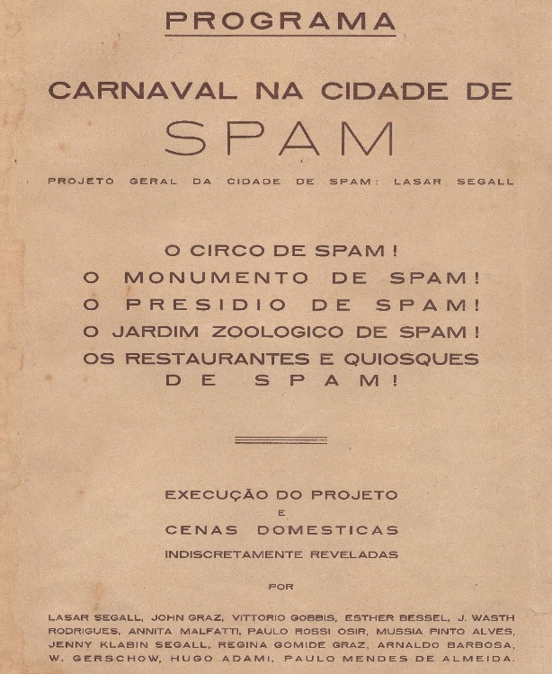 Programa - Carnaval na cidade de SPAM